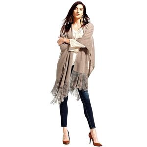 360 fringe pure cashmere midi duster sweater cardigan
